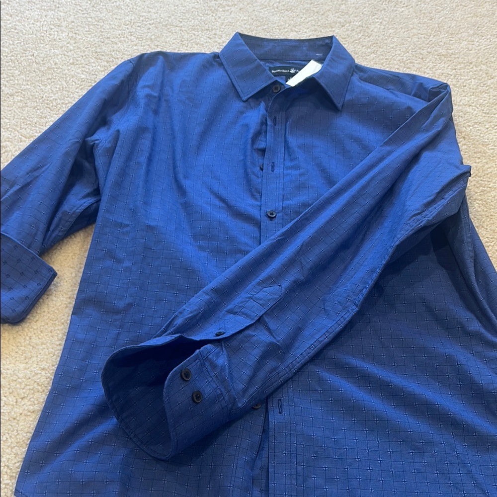 Beverly Hills Polo Club Blue Dress Shirt Classic Design